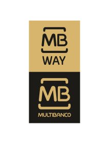 Placa 10x20x0,2cm Multibanco MbWay Dourado e Preto 
