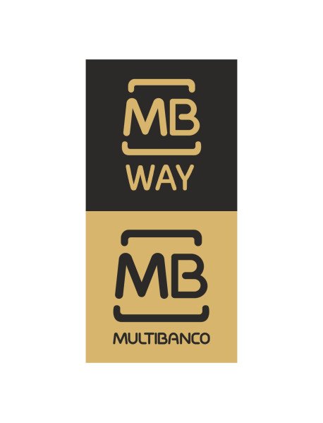Placa 10x20x0,2cm Multibanco MbWay Dourado e Preto 