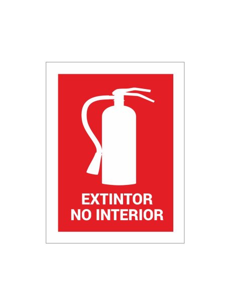 Placa 5,7x7,5cm Extintor no Interior