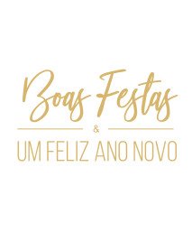 Boas Festas e Um Feliz Ano Novo em vinil autocolante Dourado 47x27cm