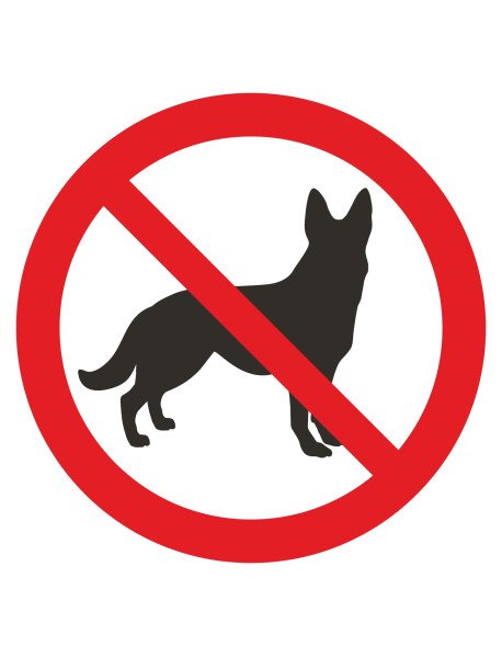 Autocolante Redondo Proibido Animais 10cm