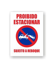 Placa 13,8x18,1cm Proibido Estacionar