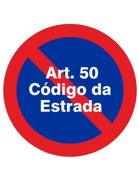 Placa Proibido Estacionar redonda - 30cm