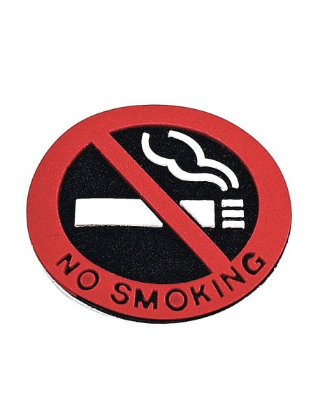 Autocolante No Smoking em Borracha Redondo 5cm