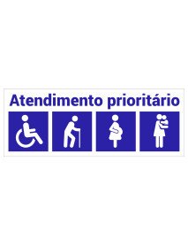 Autocolante 29,2x10,7cm Atendimento Prioritário Autocolante 29,2x10,7cm Atendimento Prioritário