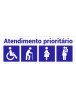 Autocolante 29,2x10,7cm Atendimento Prioritário