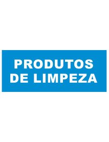 Placa Produtos de Limpeza 20x8cm
