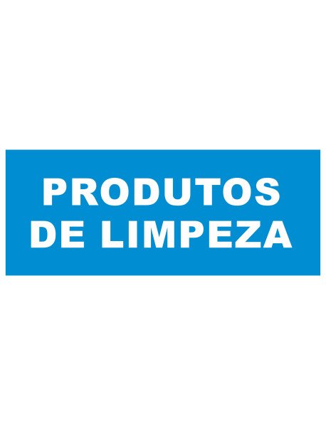 Placa Produtos de Limpeza 20x8cm