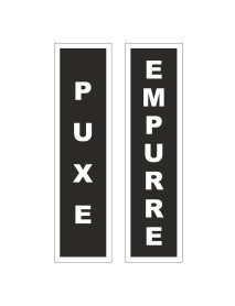 Conjunto de Placas 4,2x16,2cm Puxe Empurre