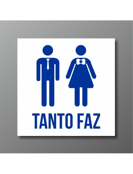 Placa WC Tanto Faz 12x12cm