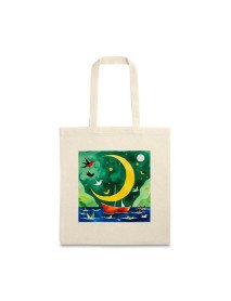 Moon Boat Tote Bag