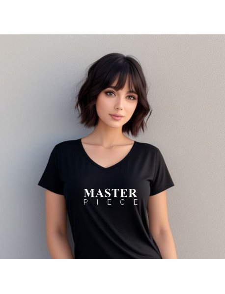 Masterpiece - T-Shirt Preta de Senhora