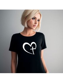 Faith - T-Shirt Preta de Senhora