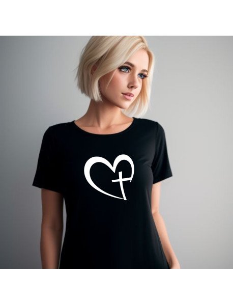 Faith - T-Shirt Preta de Senhora