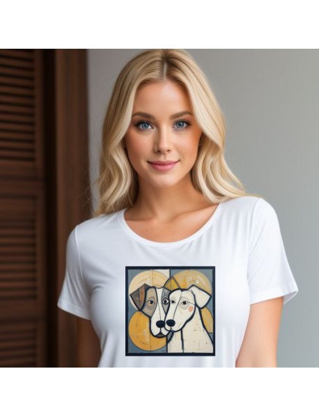Two Dogs - T-Shirt Branca Senhora