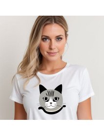 Cat - T-Shirt Branca Cat - T-Shirt Branca