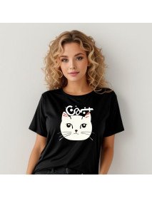 Cat - T-Shirt Preta Cat - T-Shirt Preta