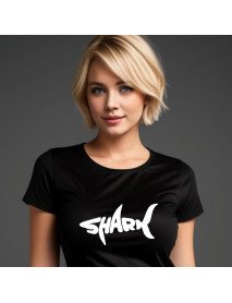 Shark -T-Shirt Preta Senhora Shark -T-Shirt Preta Senhora