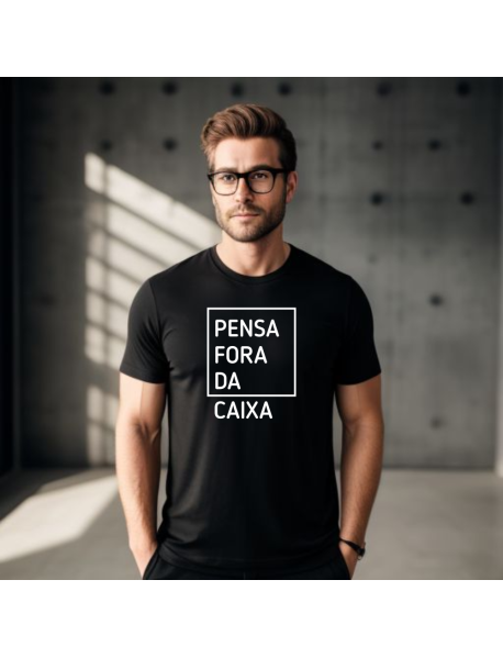 Pensa Fora da Caixa - T-Shirt Preta