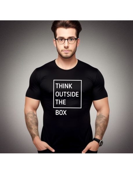 Think Outside the Box - T-Shirt Preta Think Outside the Box - T-Shirt Preta