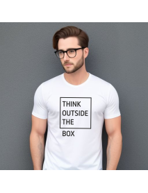 Think Outside the Box - T-Shirt Branca Think Outside the Box - T-Shirt Branca