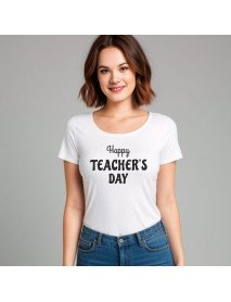 Happy Teacher’s Day - T-Shirt Branca Senhora