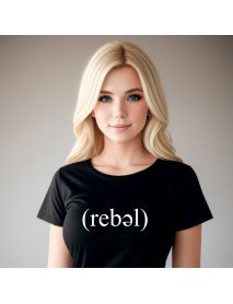 Rebel - T-Shirt Preta Senhora