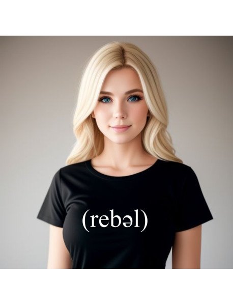 Rebel - T-Shirt Preta Senhora
