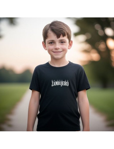 Bairro do Zambujeiro - T-Shirt Preta Criança