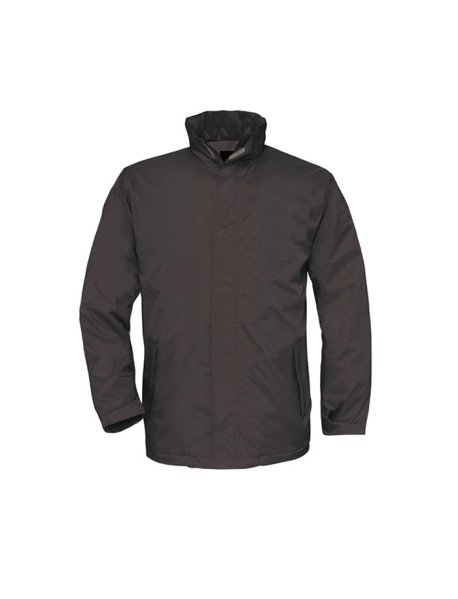 Parka impermeável cinza com forro Tamanho L