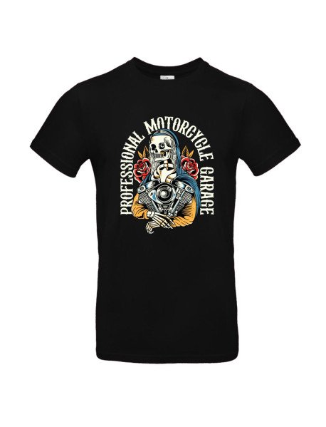 Professional Motorcycle Garage - T-Shirt Preta
