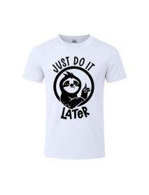 Just do it later - T-Shirt Branca unissexo