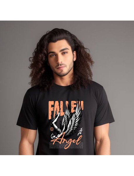 Fallen Angel - T-Shirt Preta