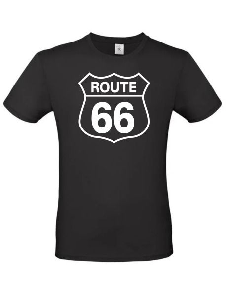 Route 66 T-Shirt Preta