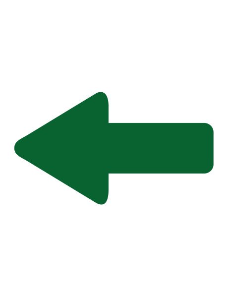  Setas 20x10mm Autocolante Verdes