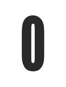 Números recortados em vinil autocolante 16 cm de altura