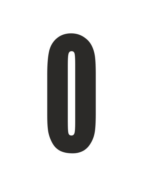 Números recortados em vinil autocolante 16 cm de altura Números recortados em vinil autocolante 16 cm de altura