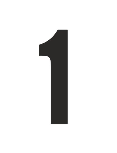 Números recortados em vinil autocolante 16 cm de altura Números recortados em vinil autocolante 16 cm de altura