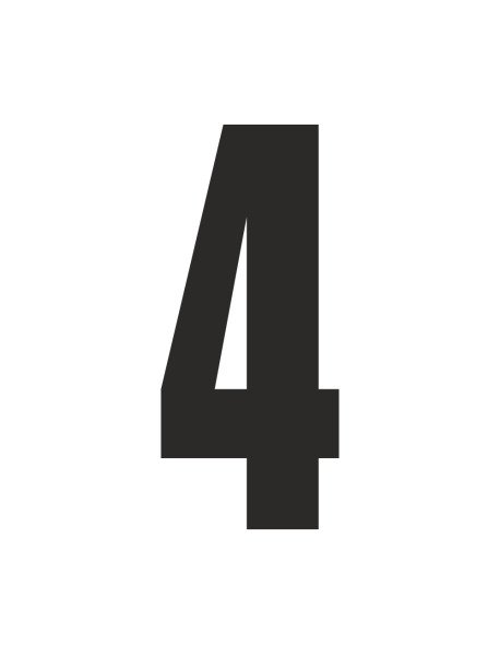 Números recortados em vinil autocolante 16 cm de altura Números recortados em vinil autocolante 16 cm de altura