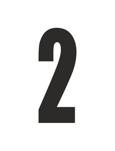 Números recortados em vinil autocolante 16 cm de altura Números recortados em vinil autocolante 16 cm de altura