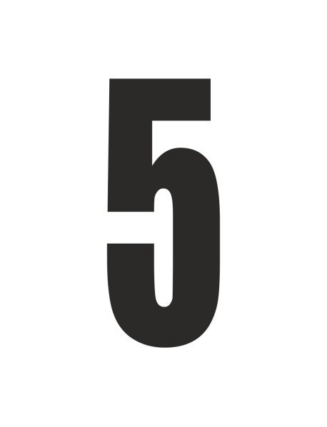 Números recortados em vinil autocolante 16 cm de altura Números recortados em vinil autocolante 16 cm de altura