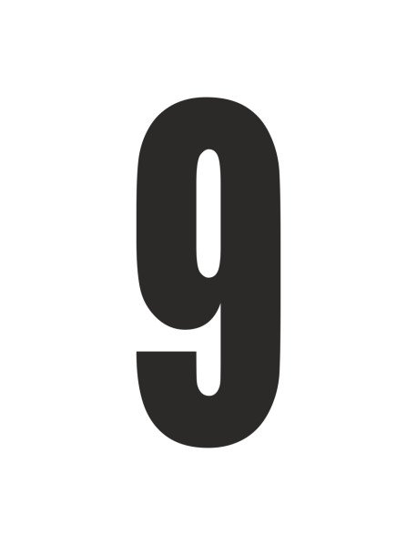 Números recortados em vinil autocolante 16 cm de altura Números recortados em vinil autocolante 16 cm de altura