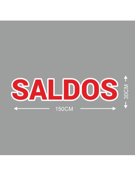 Saldos Letras recortadas em vinil 150x30cm com rebordo