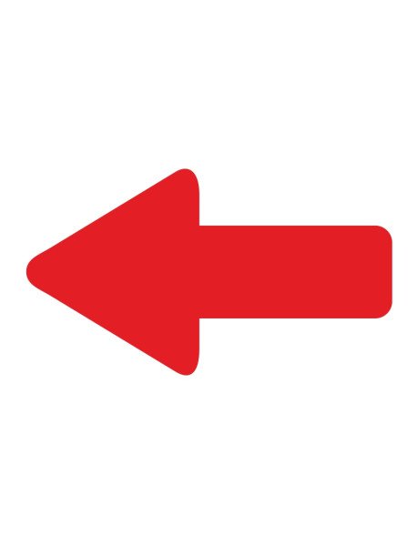  Setas 20x10mm Autocolante Vermelhas