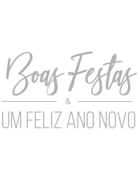 Boas Festas e Um Feliz Ano Novo em vinil autocolante Prateado 60x34cm