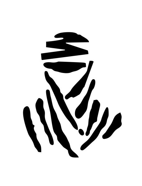 Dakar 12x15cm Vinil Autocolante Preto recortado